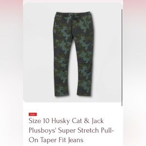 Boys camo pants in size 10 Husky
